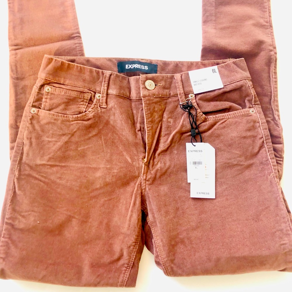 Express Corduroy Brown Skinny Leg